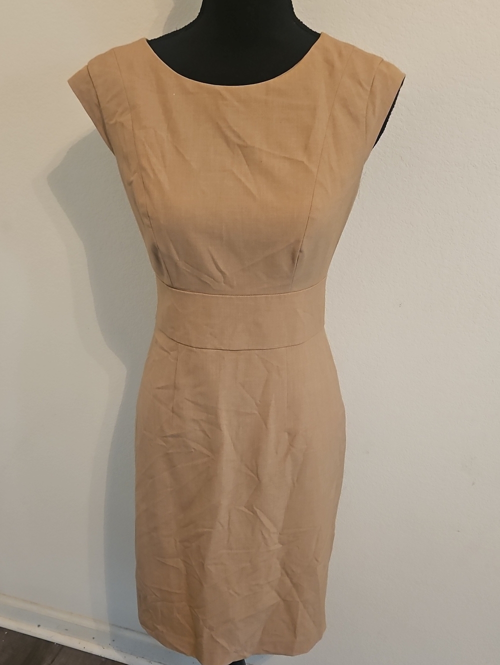 The Limited Sleeveless Sheath Dress in Tan